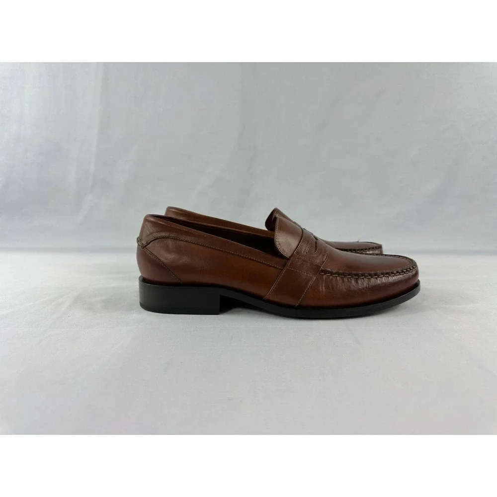 Cole Haan Men's Brown Leather Penny Loafers Dress Shoes Size 9